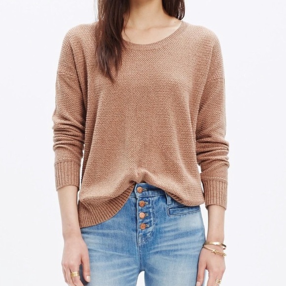 Madewell Sweaters - Madewell Chronicle Camel Tan Textured Sweater